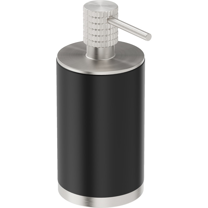 Mexen Triv staande zeeppomp, zwart/geborsteld nikkel - 70A33059-97B