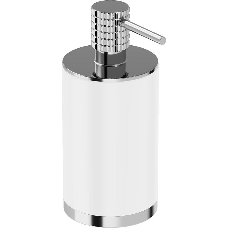 Mexen Triv brīvi stāvošs ziepju dozators, balts/hroms - 70A33059-00W