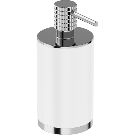 Mexen Triv freistehender Seifenspender, weiß/chrom - 70A33059-00W
