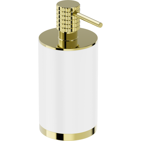 Mexen Triv stāvēt ziepju dozators, balts/zeltains - 70A33059-50W
