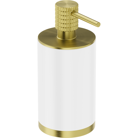 Mexen Triv stāv dozators ziepēm, balts/zeltains pulēts - 70A33059-55W
