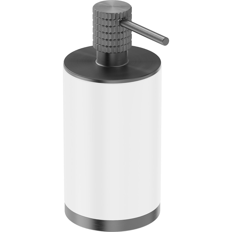 Mexen Triv stoječi dozirnik mila, beli/brušeni gun gray - 70A33059-66W