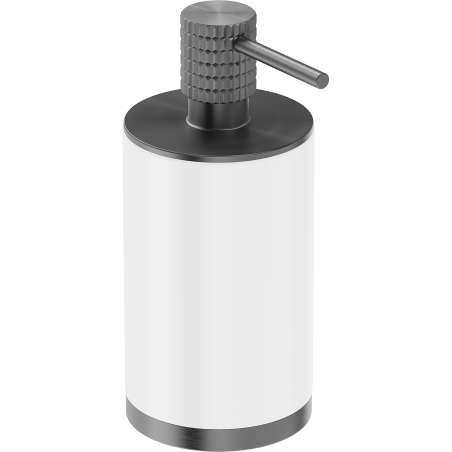 Mexen Triv dispensador de jabón de pie, blanco/gris pistola cepillado - 70A33059-66W