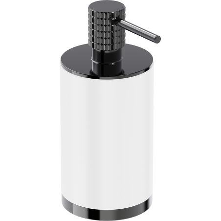 Mexen Triv brīvstāvošs ziepju dozators, balts/melns hroms - 70A33059-73W