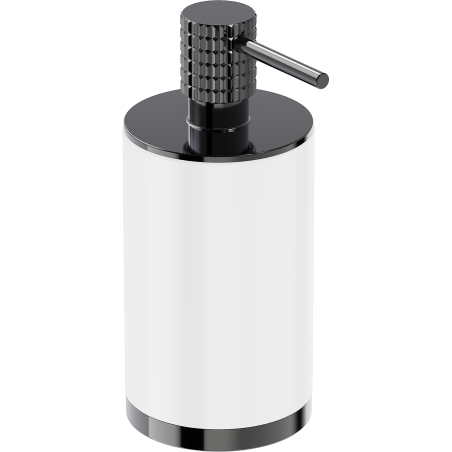 Mexen Triv dozownik do mydła stojący, biały/black chrome - 70A33059-73W