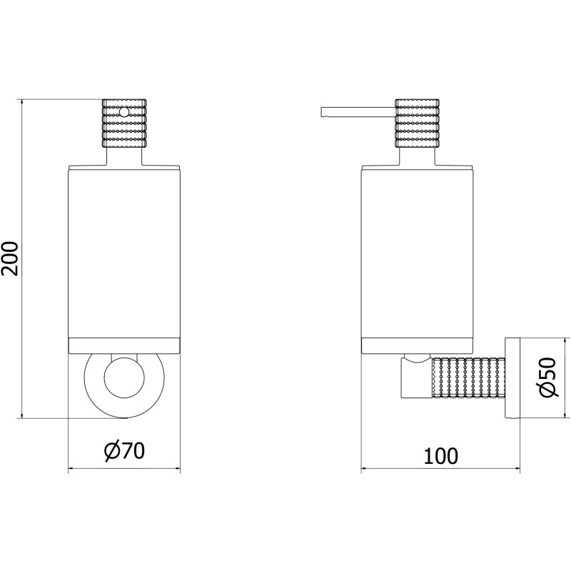 Mexen Triv ziepju dozators, melns/balts - 70A33058-20B