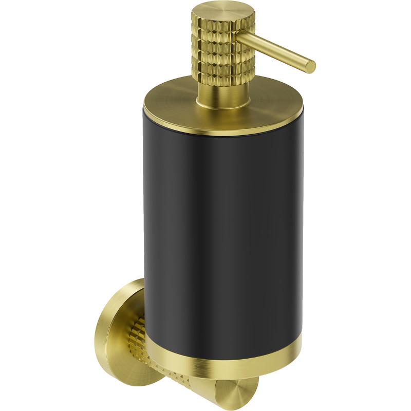 Mexen Triv tvåldispenser, svart/borstad guld - 70A33058-55B