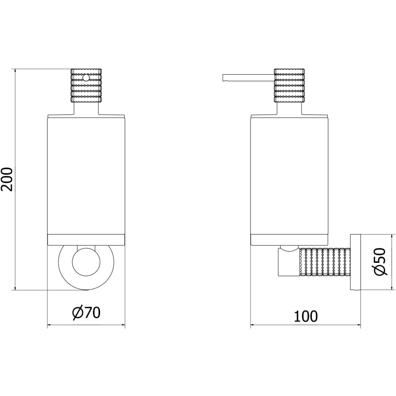 Mexen Triv Seifenspender, schwarz/gold gebürstet - 70A33058-55B