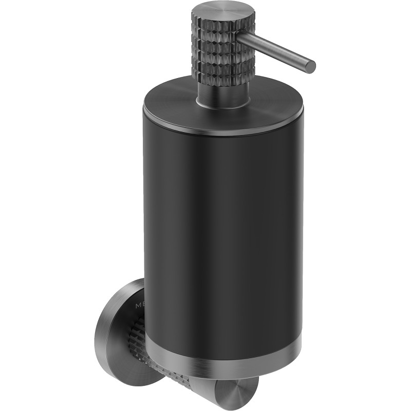 Mexen Triv zeepdispenser, zwart/geborsteld kanon grijs - 70A33058-66B