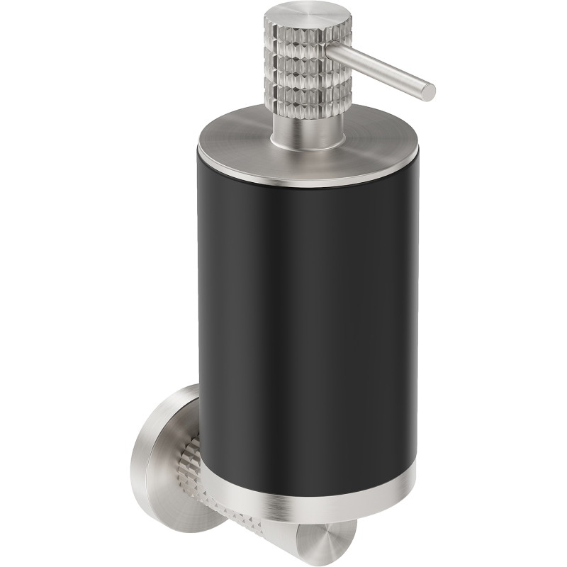 Mexen Triv zeepdispenser, zwart/geborsteld nikkel - 70A33058-97B