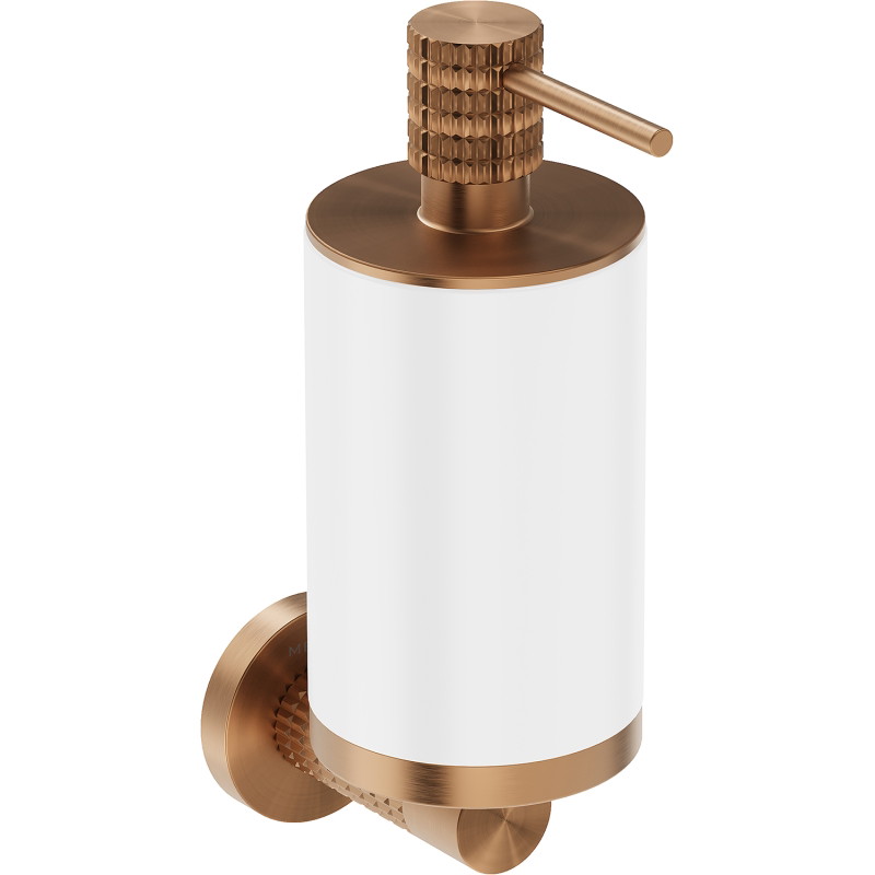 Mexen Triv zeepdispenser, wit/geborsteld koper - 70A33058-65W