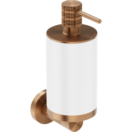 Mexen Triv zeepdispenser, wit/geborsteld koper - 70A33058-65W