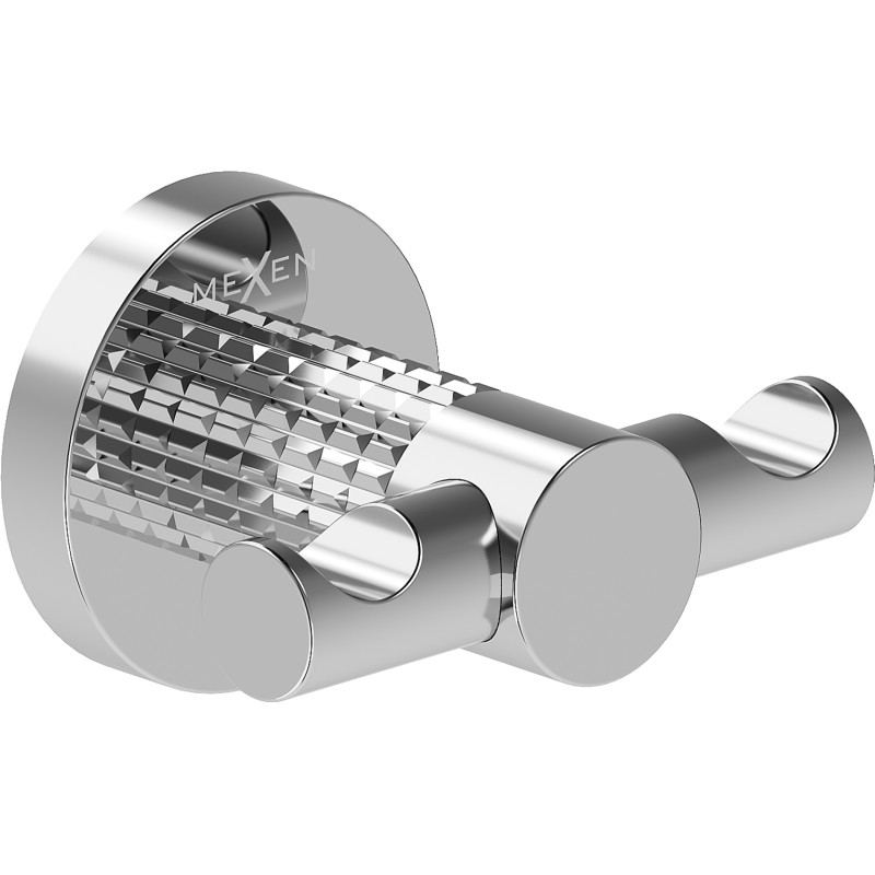 Mexen Triv gancho doble para toallas, cromo - 70A33012-00