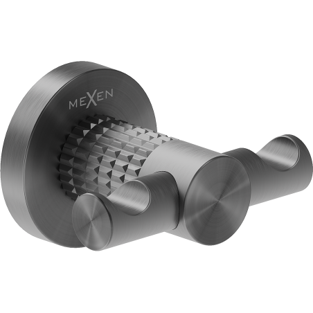 Mexen Triv kaksinkertainen pyyhekoukku, harjattu gun gray - 70A33012-66