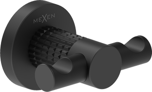 Mexen Triv dubults dvieļu āķis, melns - 70A33012-70