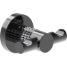 Mexen Triv Doppelter Handtuchhaken, Black Chrome - 70A33012-73