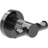 Mexen Triv podwójny haczyk na ręcznik, black chrome - 70A33012-73