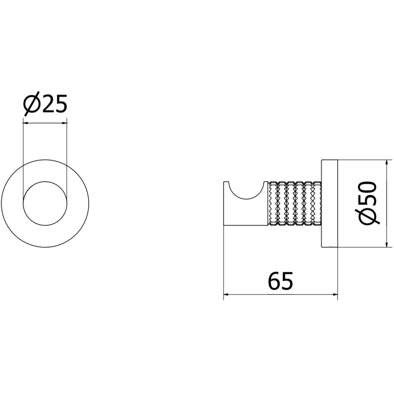 Mexen Triv haczyk na ręcznik, gun gray szczotkowany - 70A33011-66