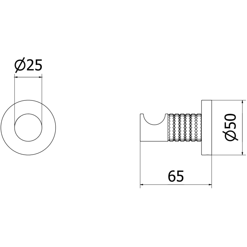 Mexen Triv Handtuchhaken, Schwarzchrom - 70A33011-73