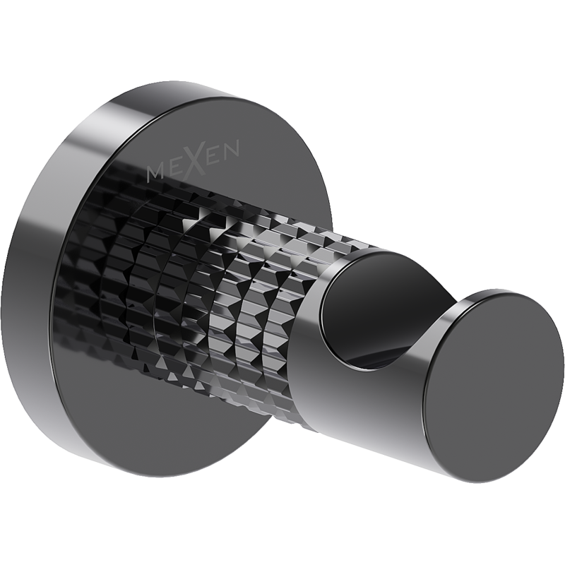 Mexen Triv haczyk na ręcznik, black chrome - 70A33011-73