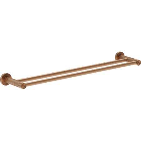 Mexen Triv dubbele handdoekhouder, geborsteld koper - 70A33047-65