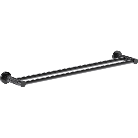 Mexen Triv dubultais dvieļu turētājs, melns hroms - 70A33047-73