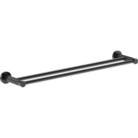 Mexen Triv podwójny wieszak na ręcznik, black chrome - 70A33047-73