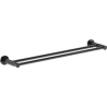 Mexen Triv podwójny wieszak na ręcznik, black chrome - 70A33047-73