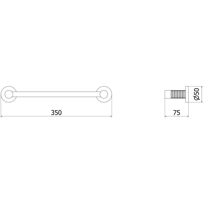 Mexen Triv wieszak na ręcznik, black chrome - 70A33041-73