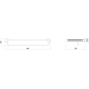 Mexen Triv półka na ręcznik, czarna - 70A33081-70