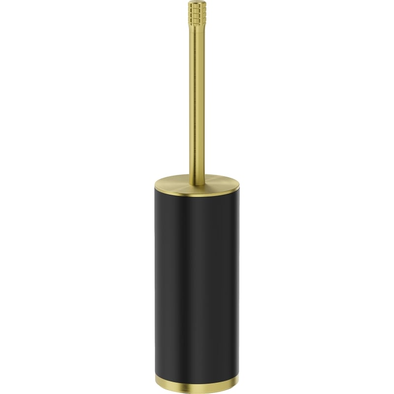 Mexen Triv escova de sanita de pé, preto/oro escovado - 70A33073-55B