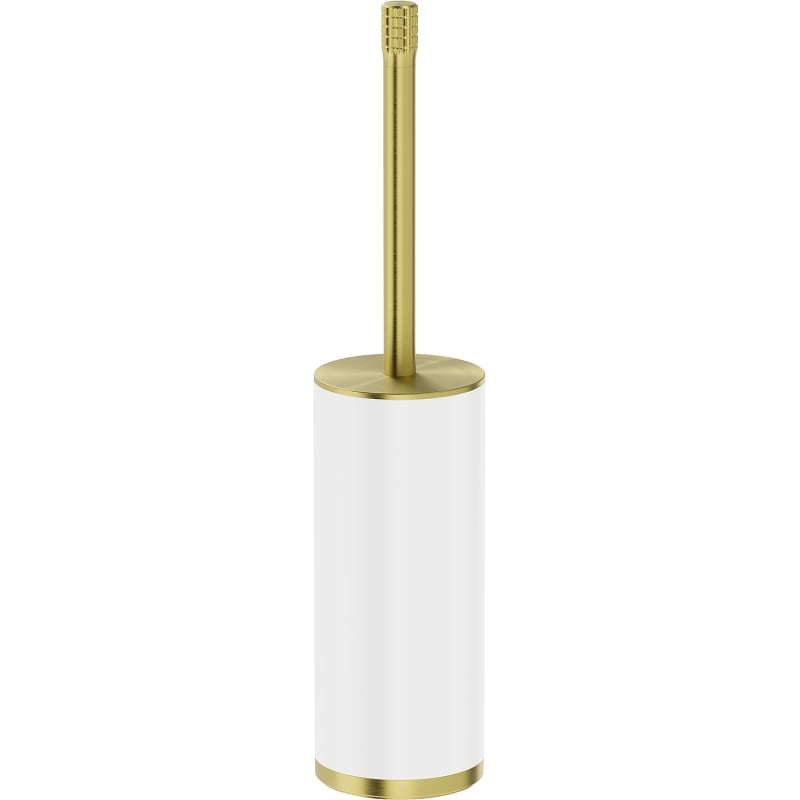 Mexen Triv standing toilet brush, white/gold brushed - 70A33073-55W