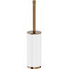 Mexen Triv vabalt seisev tualettpintsel, valge/roosa kuld - 70A33073-60W