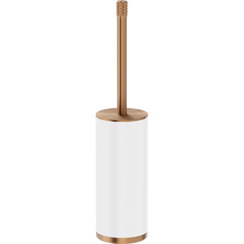 Mexen Triv staande toiletborstel, wit/geborsteld koper - 70A33073-65W