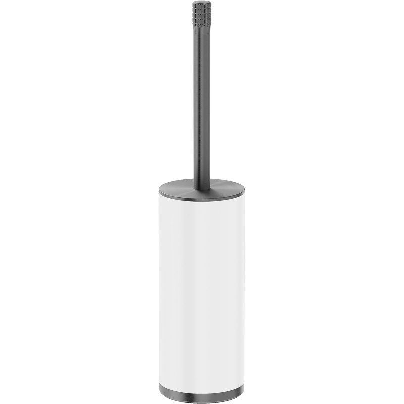 Mexen Triv cepillo de baño de pie, blanco/gris metal cepillado - 70A33073-66W