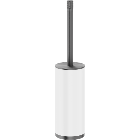 Mexen Triv cepillo de baño de pie, blanco/gris metal cepillado - 70A33073-66W