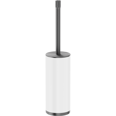 Mexen Triv spazzola per WC autoportante, bianca/grigio canna spazzolato - 70A33073-66W