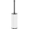 Mexen Triv standing toilet brush, white/brushed gun gray - 70A33073-66W
