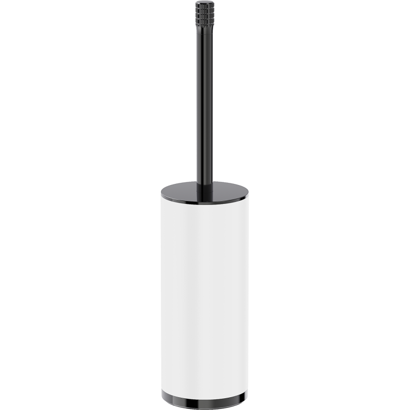 Mexen Triv szczotka toaletowa stojąca, biała/black chrome - 70A33073-73W