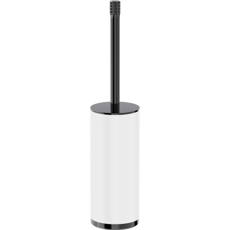 Mexen Triv szczotka toaletowa stojąca, biała/black chrome - 70A33073-73W