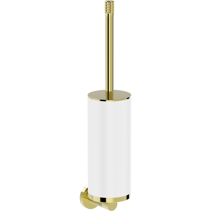 Mexen Triv Toilettenbürste, weiß/gold - 70A33071-50W