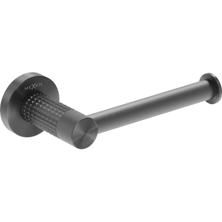 Mexen Triv portarotolo per carta igienica, grigio canna di fucile spazzolato - 70A33025-66