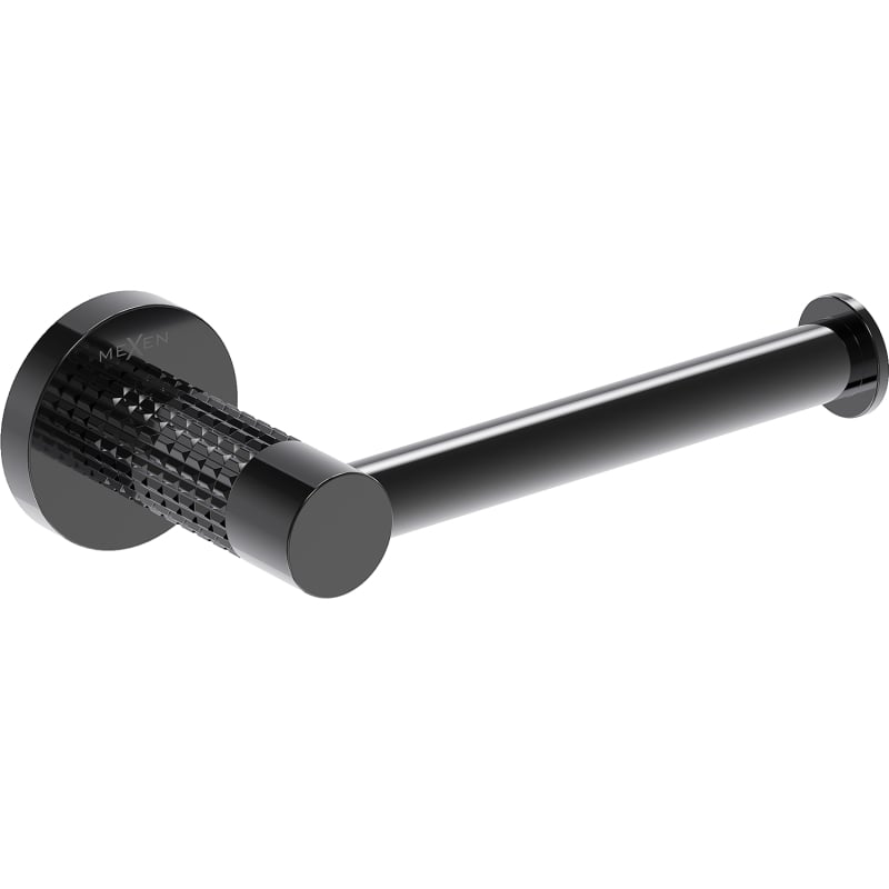 Mexen Triv portarotolo per carta igienica, cromo nero - 70A33025-73