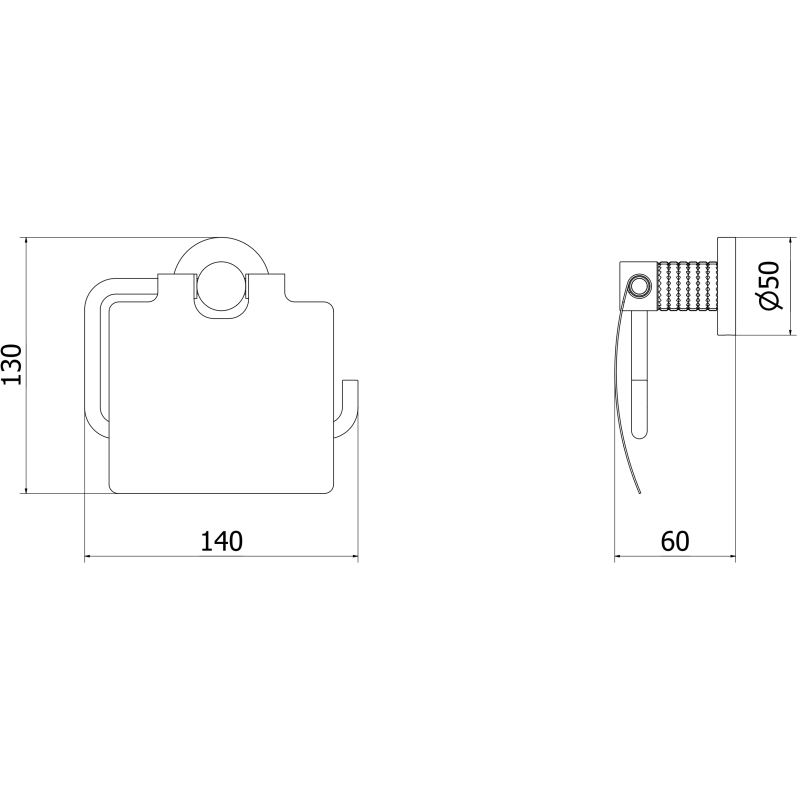 Mexen Triv tualetes papīra turētājs, rozā zelts - 70A33021-60