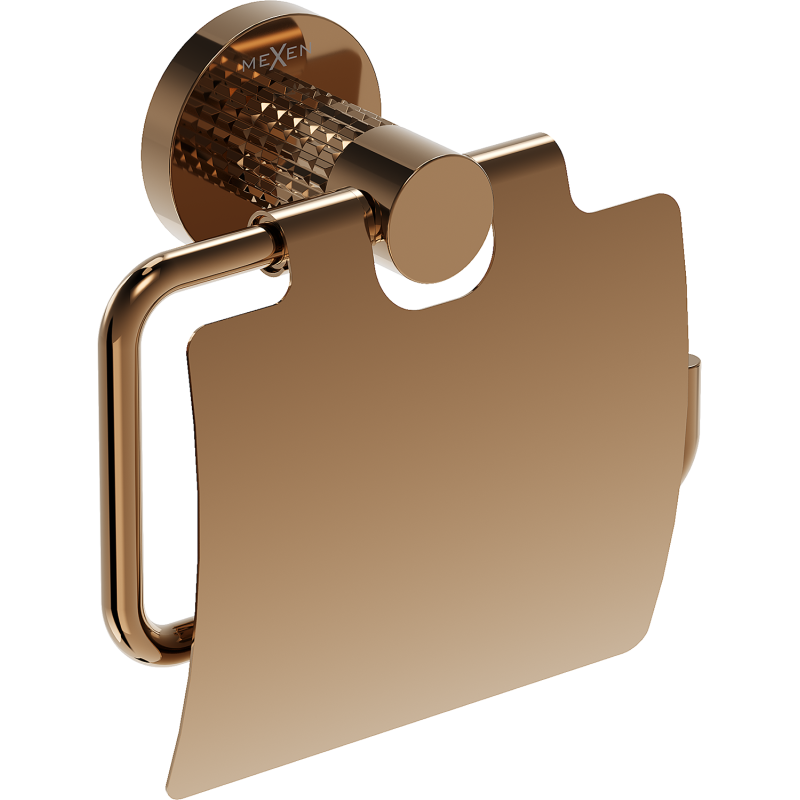 Mexen Triv tualetes papīra turētājs, rozā zelts - 70A33021-60