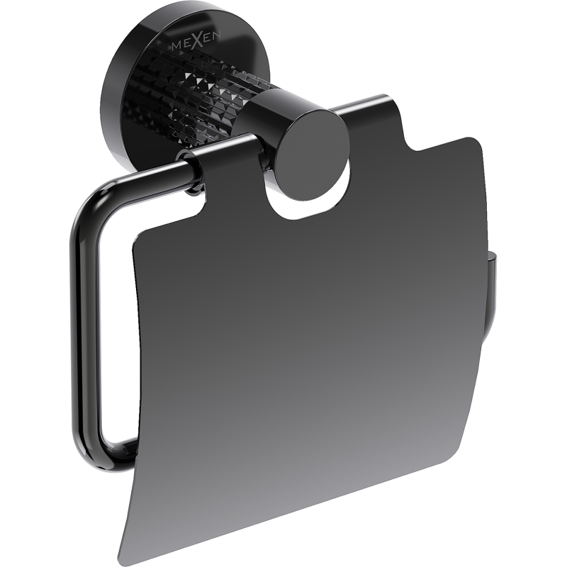 Mexen Triv tualetes papīra turētājs, melns hroms - 70A33021-73