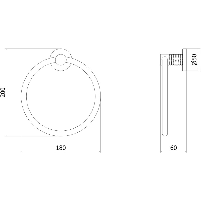 Mexen Triv κρεμάστρα για πετσέτα, ροζ χρυσό - 70A33031-60