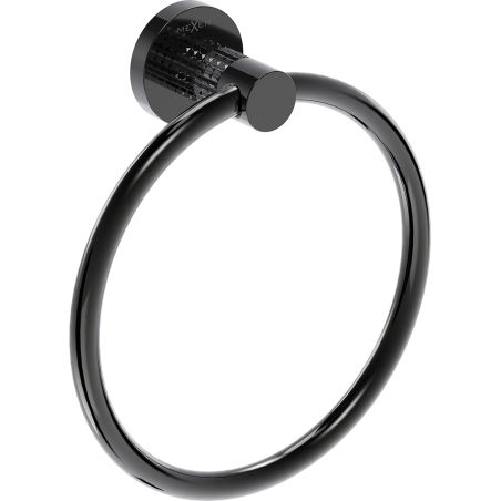 Mexen Triv cabide para toalhas, cromado preto - 70A33031-73