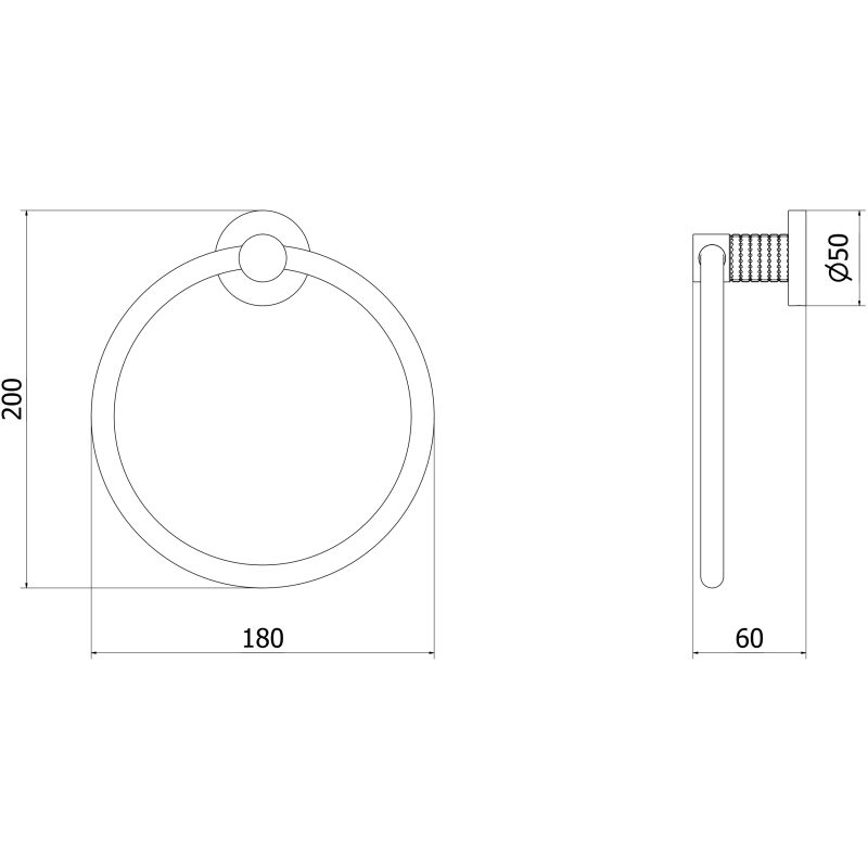 Mexen Triv dvieļu pakaramais, matēts niķelis - 70A33031-97