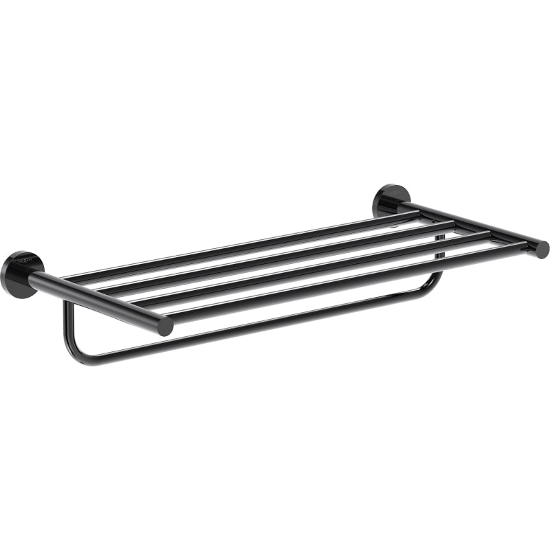 Mexen Ovio étagère à serviettes, chrome noir - 70A19581-73